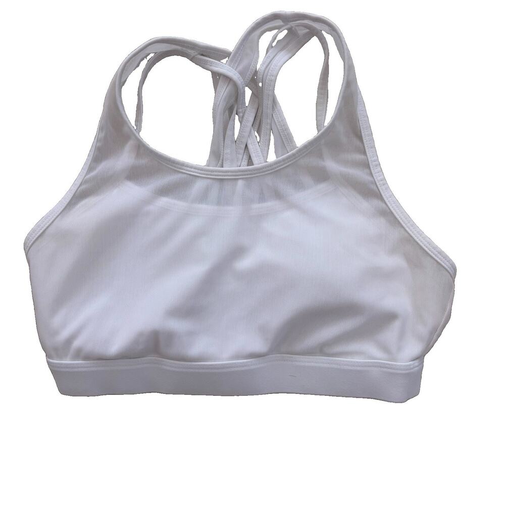 Fabletic White Sports Bra Women’s Size Medium Athletic